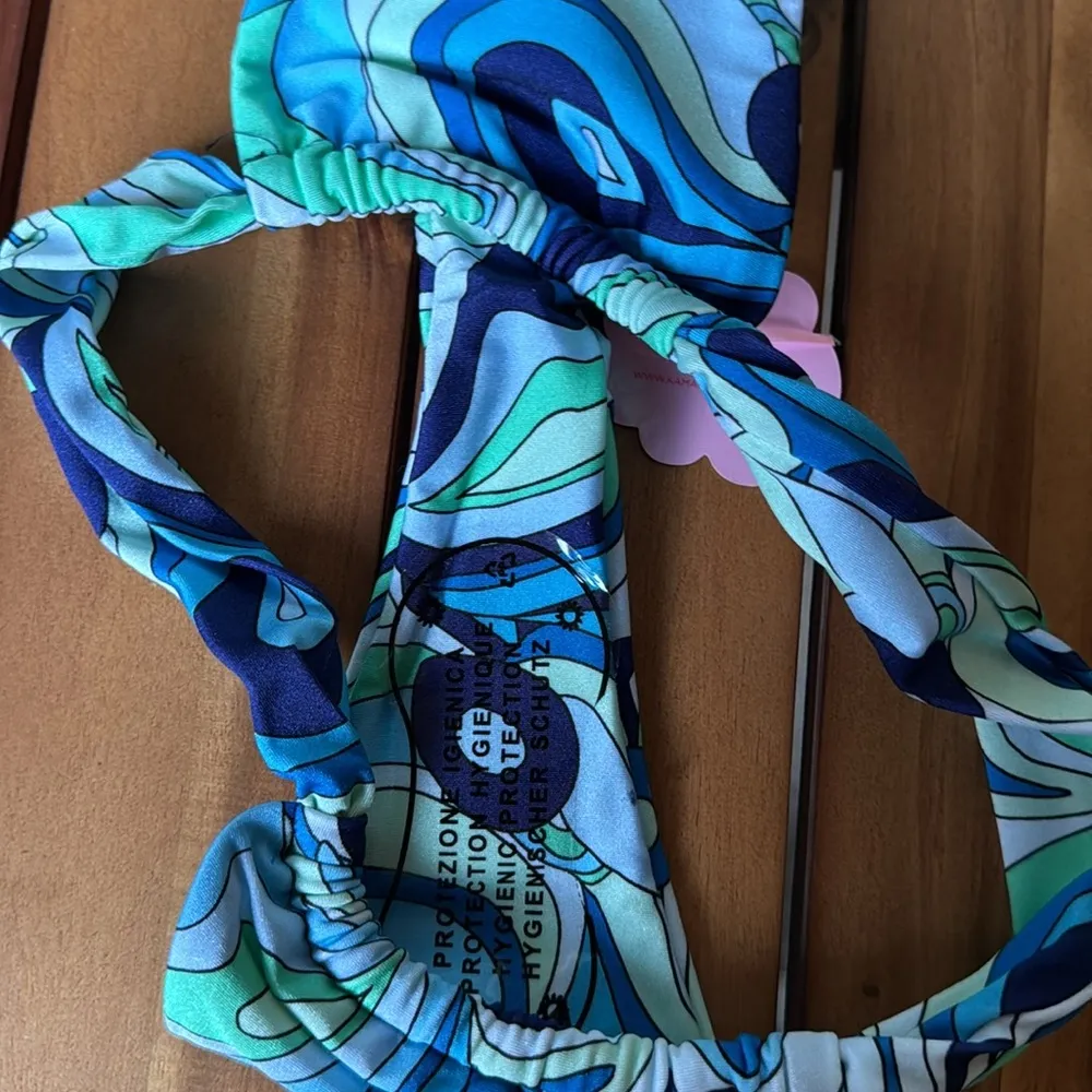 KAMARI SWIM PRINTED BIKINI BOTTOM Blue - Image 4