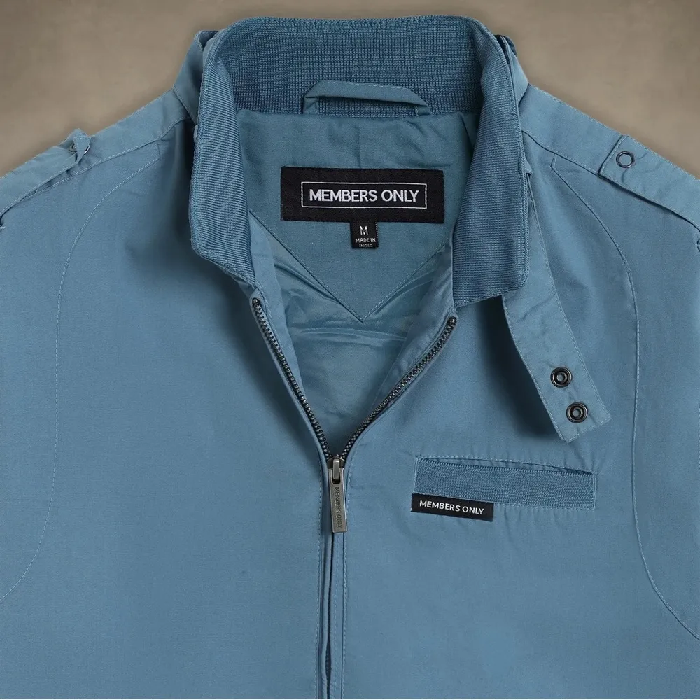 Members Only Women's Classic Iconic Racer Jacket (Slim Fit) - SLATE - Image 9