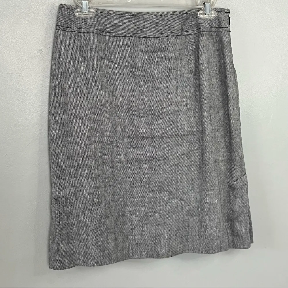 Casual Corner Annex Tweed Knee Length Pencil Skirt Medium 6 Black - Image 3