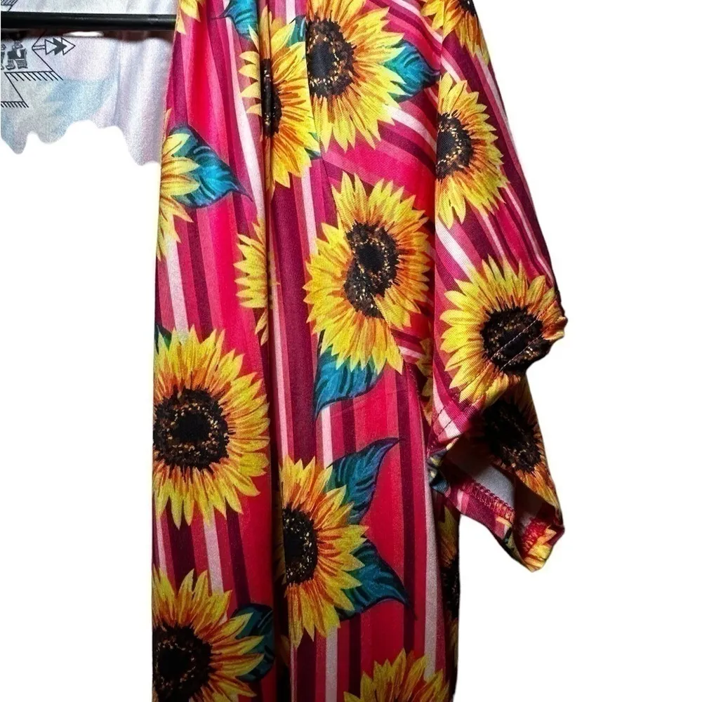 Crazy train sunny side‎ sunflower maxi duster size Medium - Image 8
