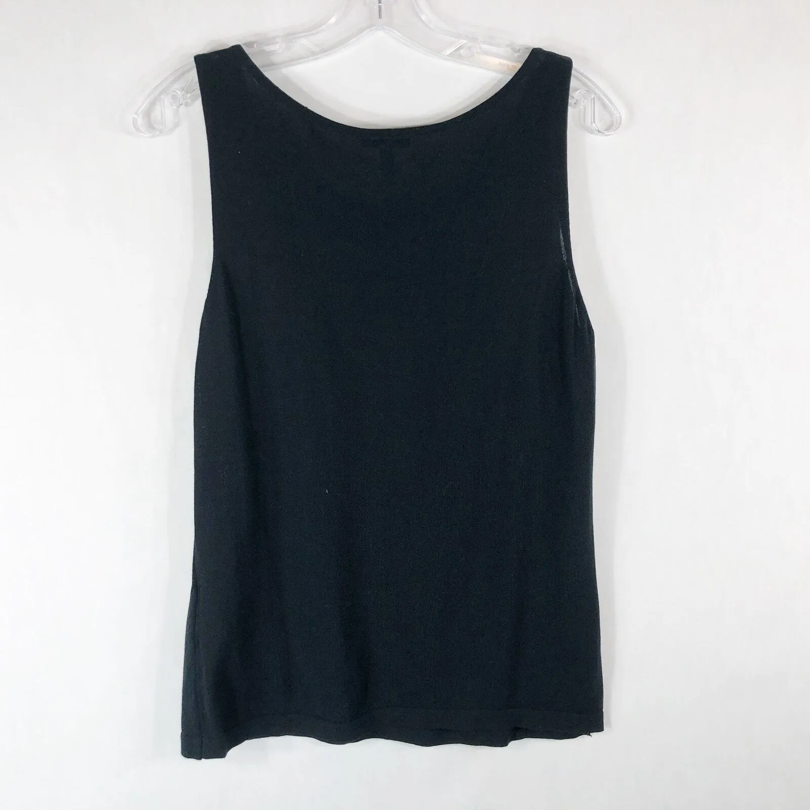 Escada Medium Sweater Set Cardigan Tank Top Black Gold Old‎ Money Luxe 999 - Image 6