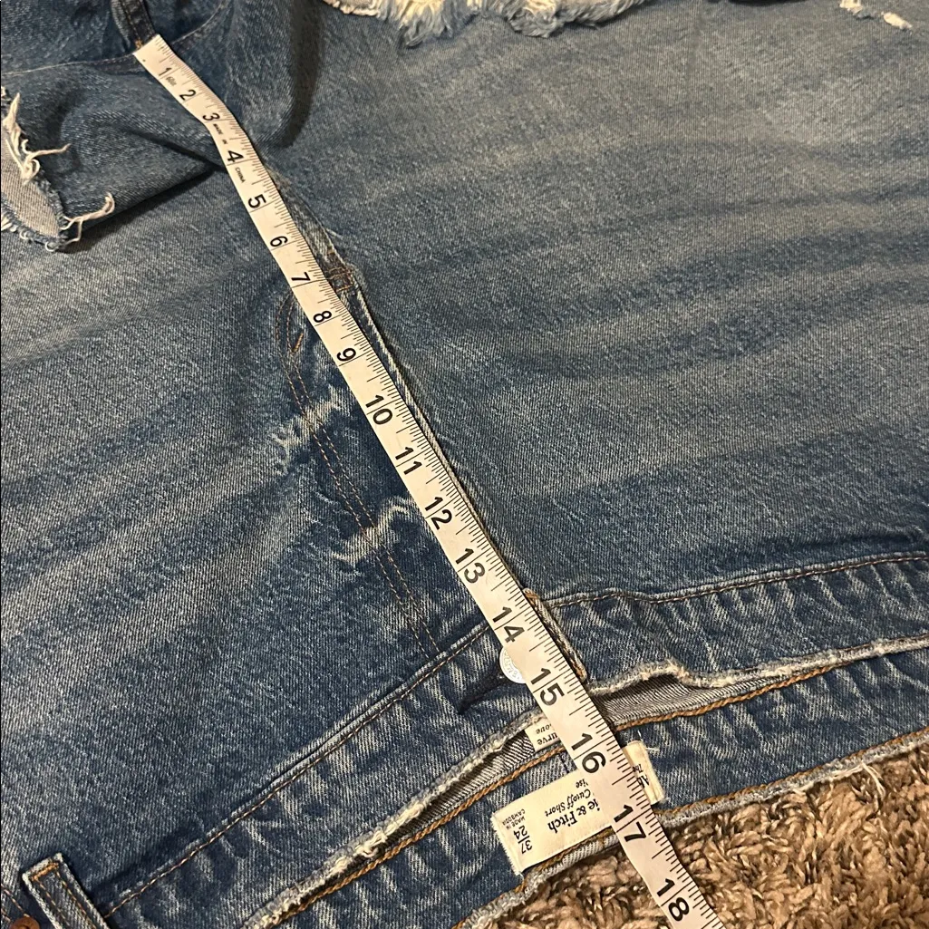 NWT Abercrombie & Fitch The ‘90s Relaxed Cutoff Short Jean 37 24 - Image 6