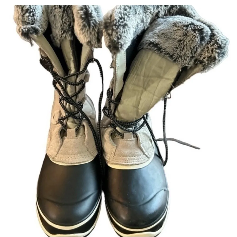 Khombu‎ Emily Women's Gray Winter Snow Boots Waterproof Lace-Up Casual 6 - Image 2