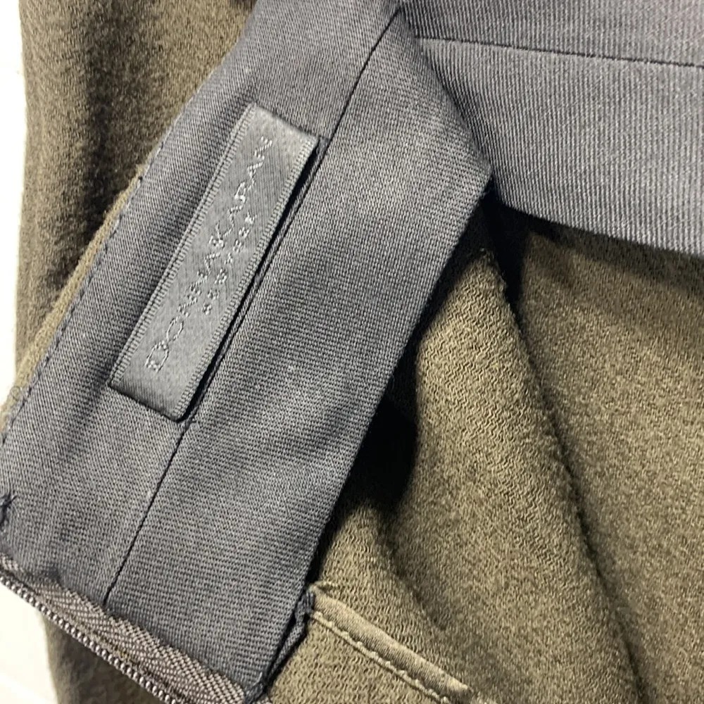 Donna Karan 100 Wool Deep Olive Green Midi Pencil Skirt with Slit Size 6 - Image 7