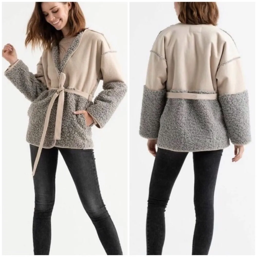 nwt // lucky brand mixed suede sherpa jacket - Image 13