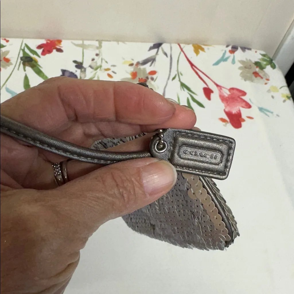 Coach Mermaid Sequin Wristlet with Shimmering Accents - Image 3