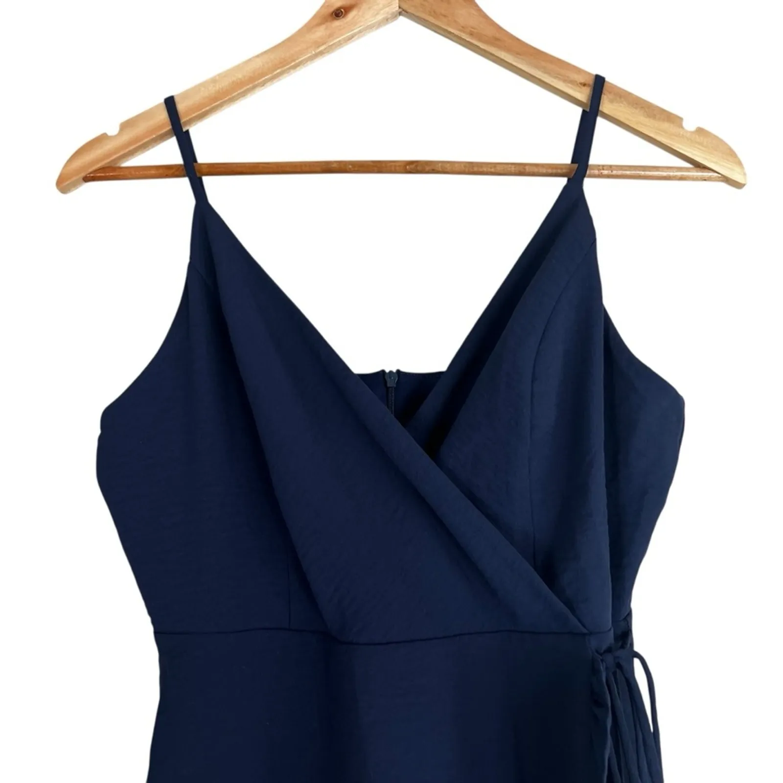 Altar’d State Mini Dress Womens M Navy Blue Ruffle Wrap Coquette Date Night - Image 2