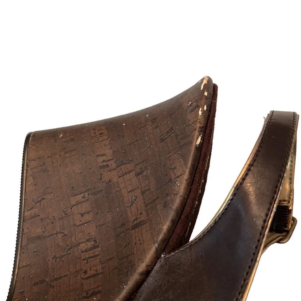 Steve Madden Rule Wedge Brown Sandals Size 10 - Image 10