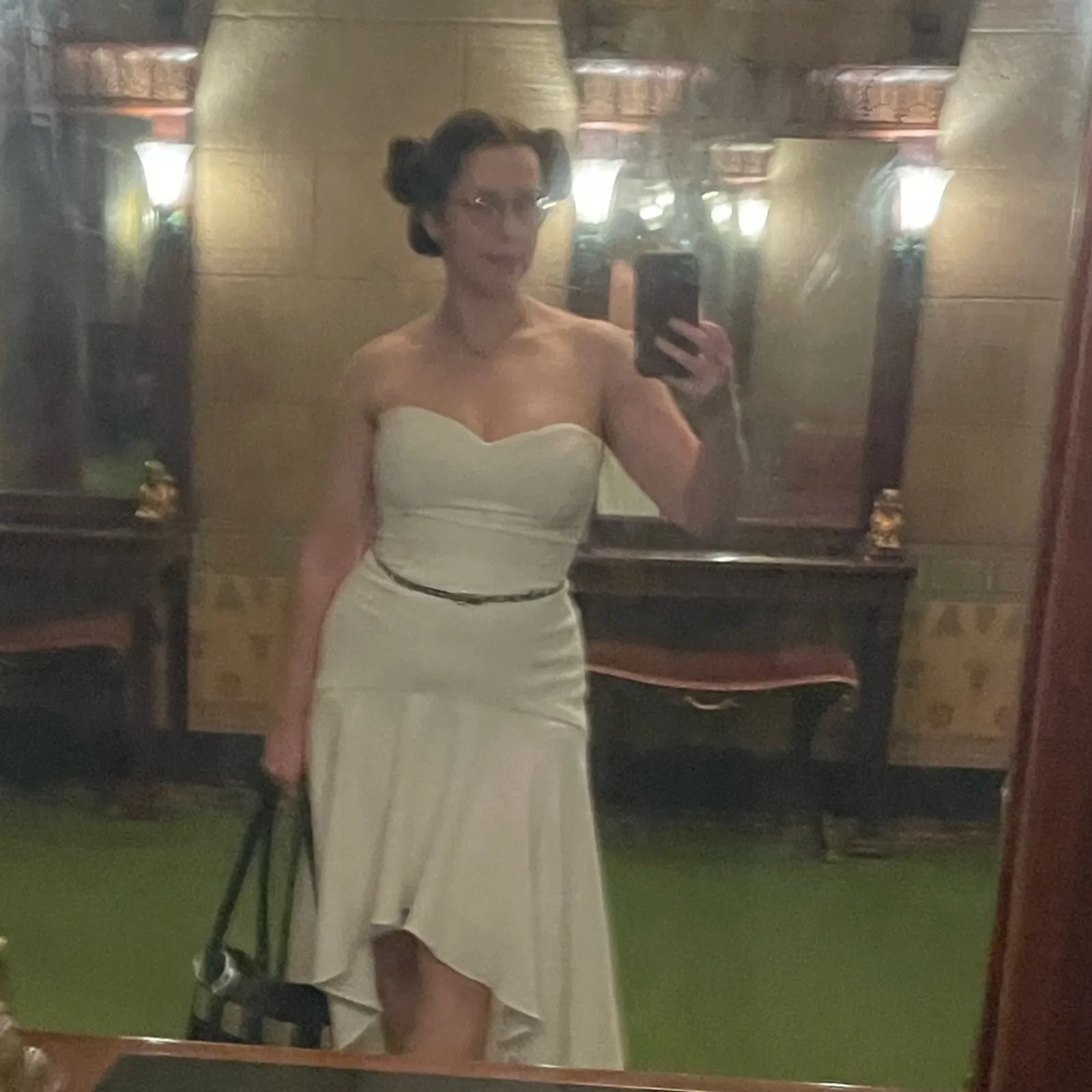 BCBGMaxAzria high low maxi dress white - Image 13