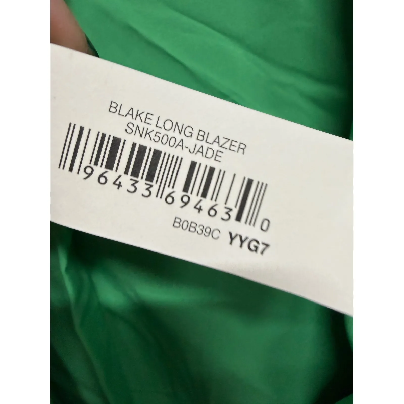 The Drop Womens Blake Long Blazer Button Lined Jacket Top Jade Size XL NWT Green - Image 6