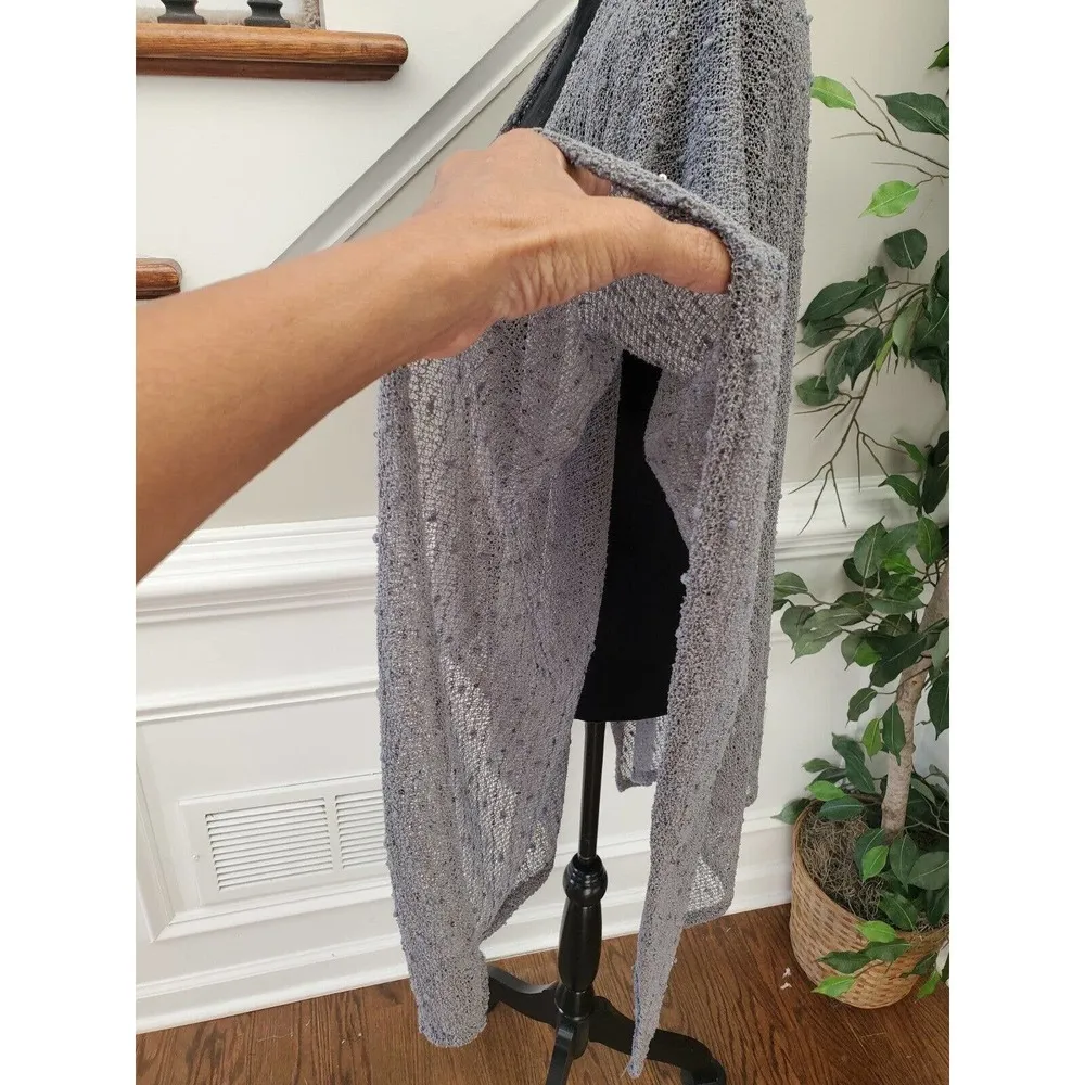 Accessory Women's Gray Polyester Long Sleeve knit Open Front Sweater One Size Size undefined - Image 9