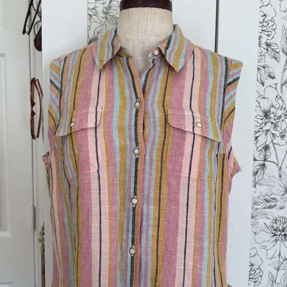 Orvis stripe linen button down - Image 7