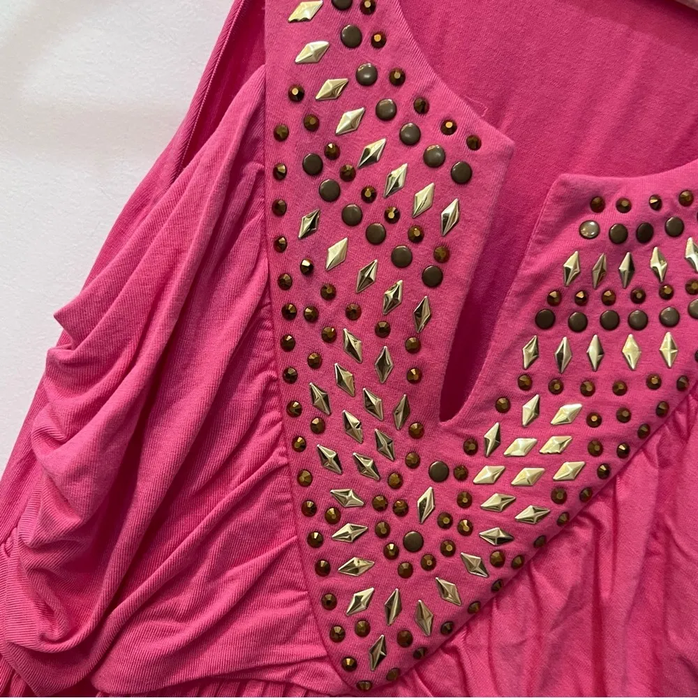 Boston Proper pink tank top with studs size small - Image 8