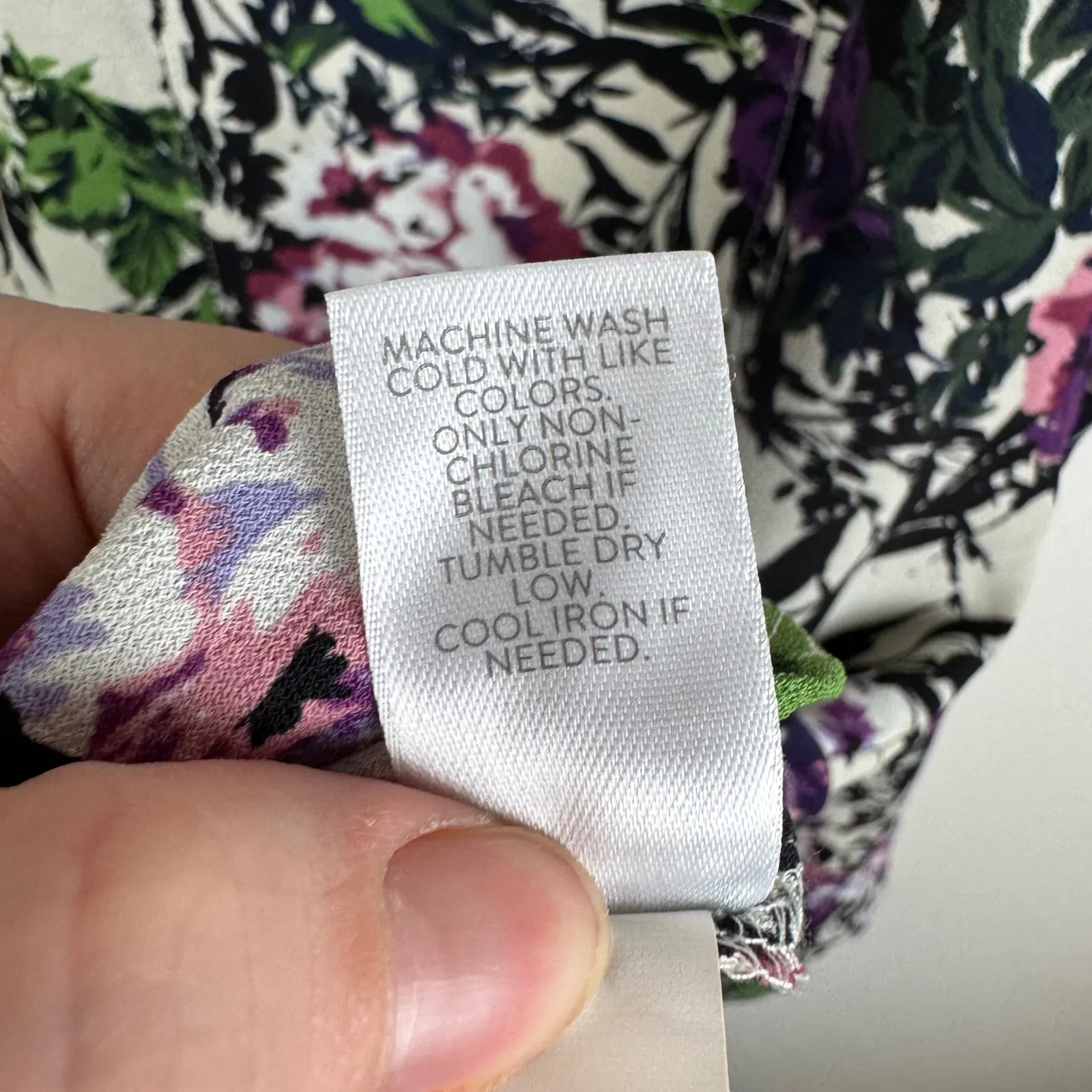 J Jill‎ Floral Button Down Shirt Size XL Long Sleeve Career Office Bloomcore Black - Image 6