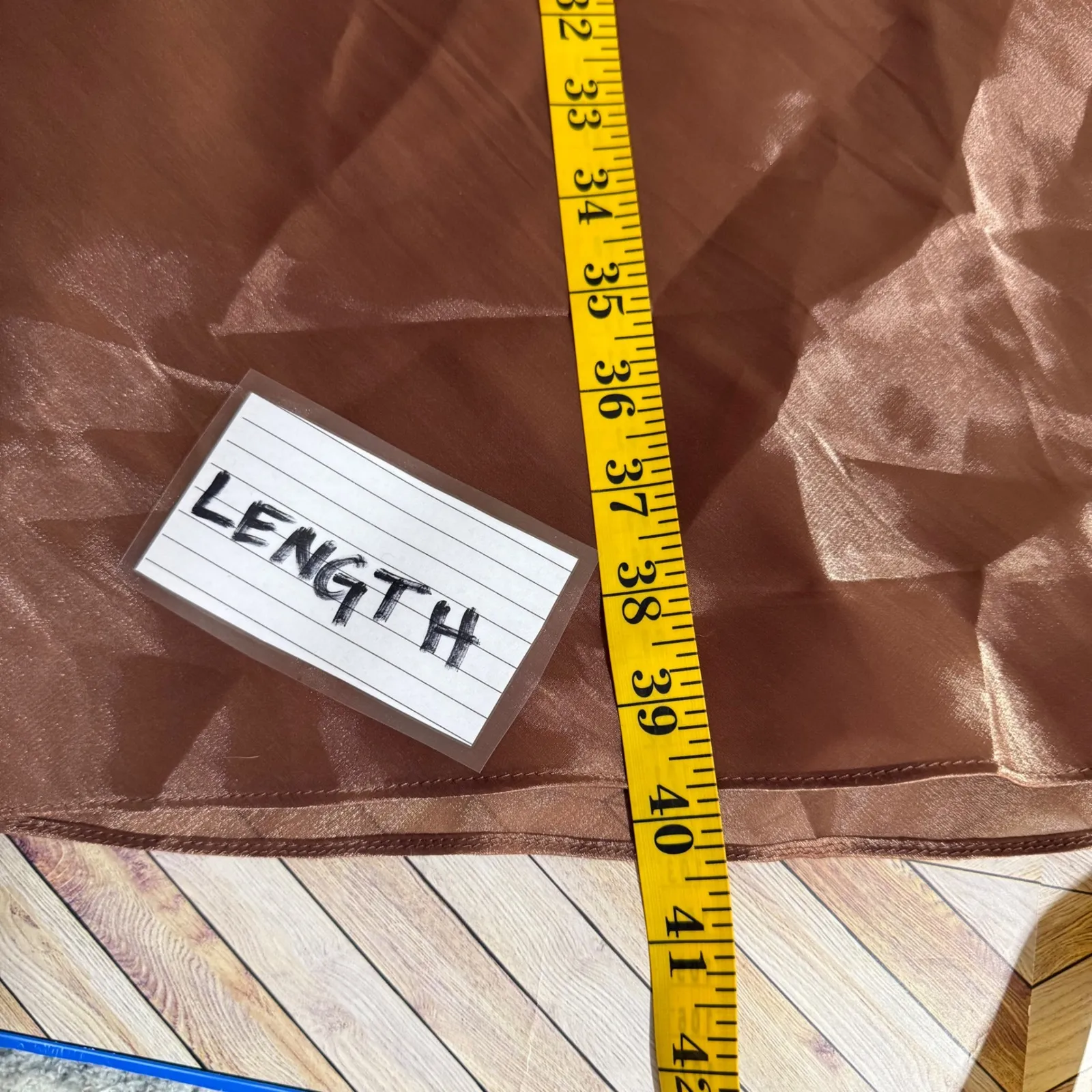 VTG Cachet Bronze Maxi Skirt 10 Holiday Evening Fairycore‎ Phoebe Buffay Witchy Brown Size 16 - Image 6