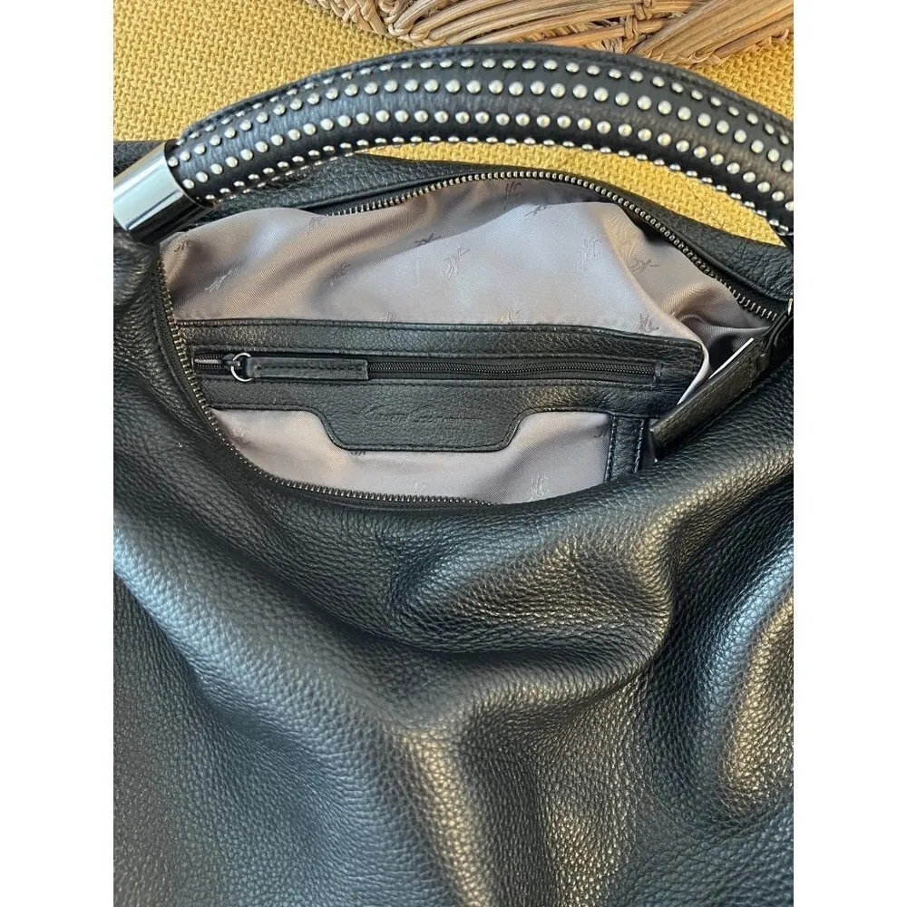 Vintage Kenneth Cole Shoulder Tote bohemia handbag Women’s black - Image 6