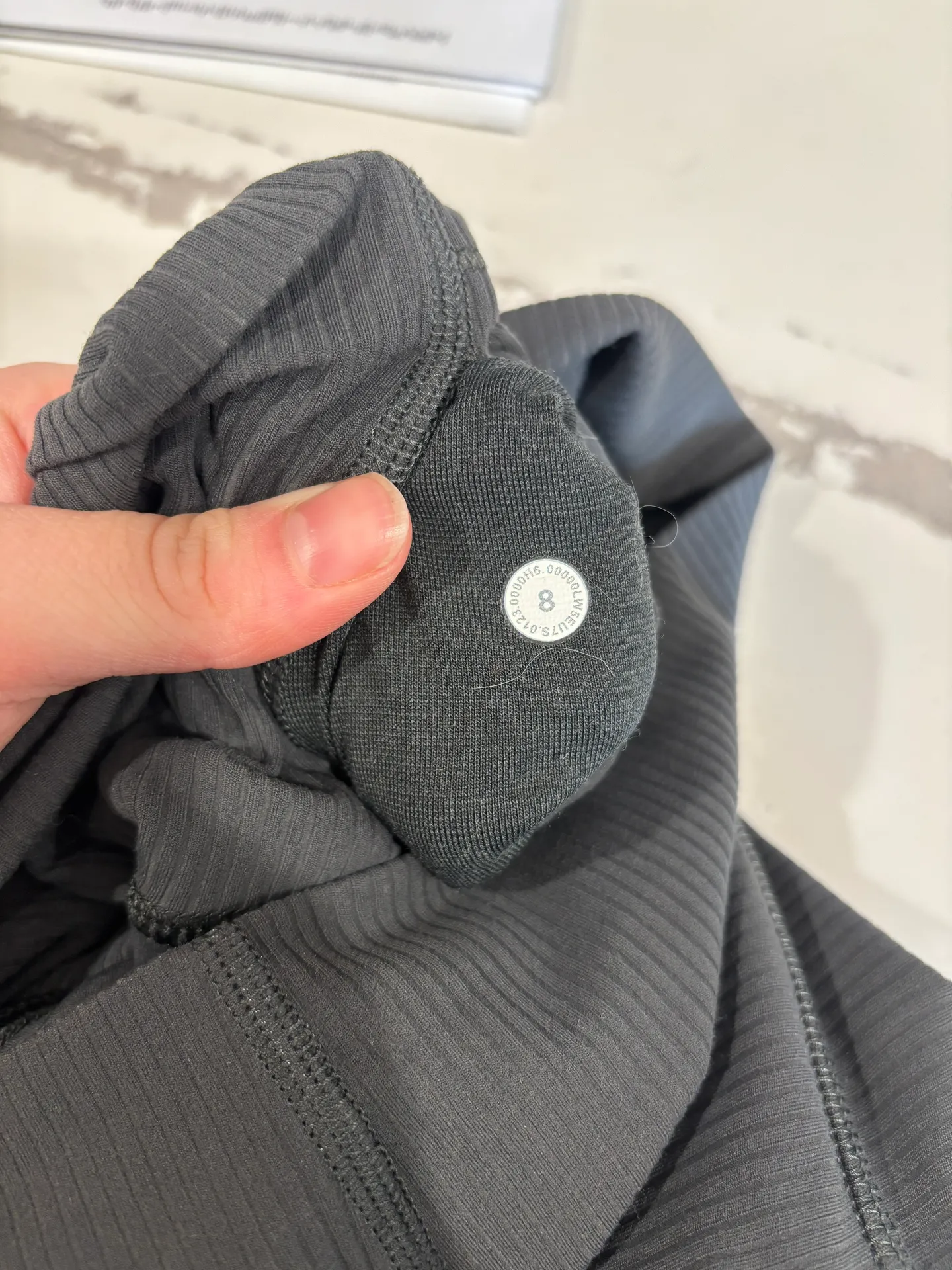 Gray Ribbed  Leggings - Image 4