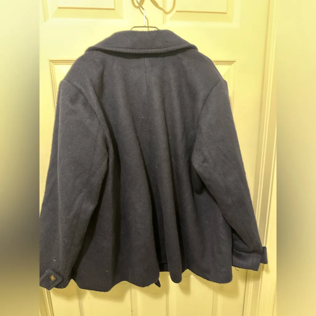 Eloquii Navy Blue Pea Coat - Image 8