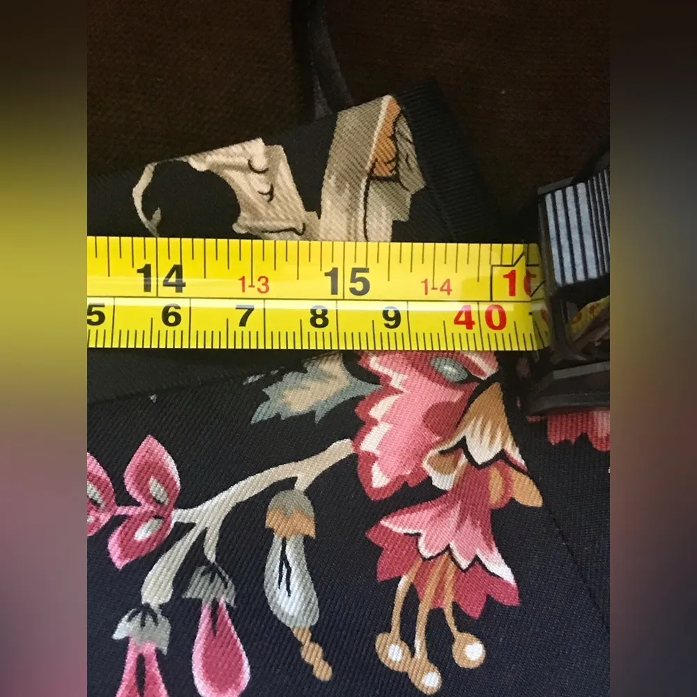 Talbots Silk Wool Blend Straight Crop Asian Oriental  Art 2 Wear Pants - Image 10