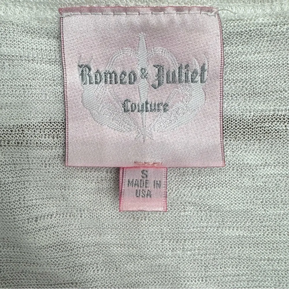 Romeo & Juliet Couture Lightweight Slub Tribal Boho Short Sleeve Top Size Small - Image 9