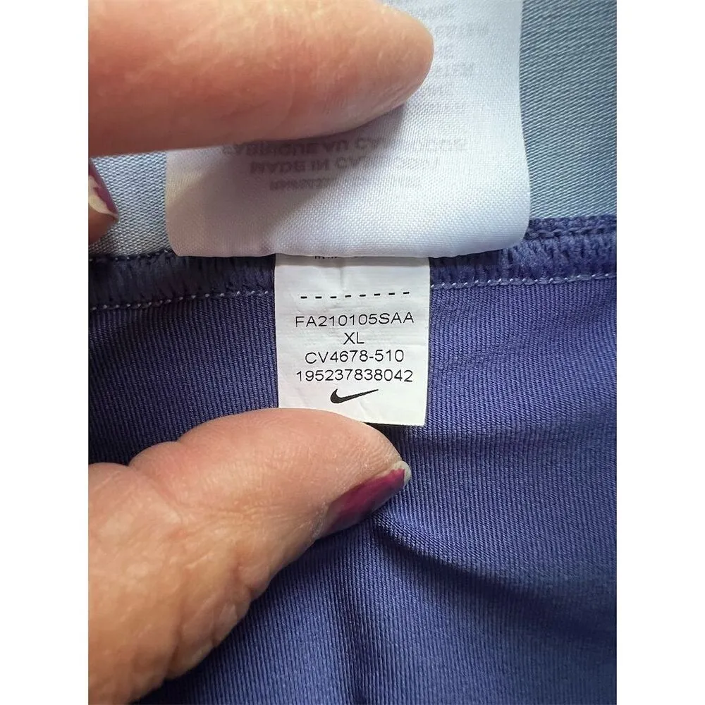 Nike Women's Pleated Tennis Skort XL Blue Dri-FIT Elastic Waist - Image 9