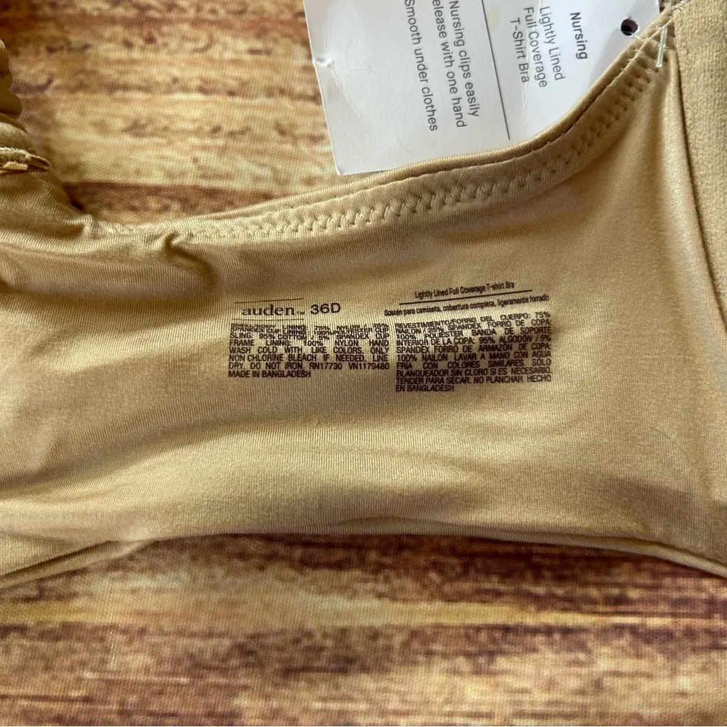 NWT Women’s Auden Nursing Bra Nude 36D Tan Size undefined - Image 4
