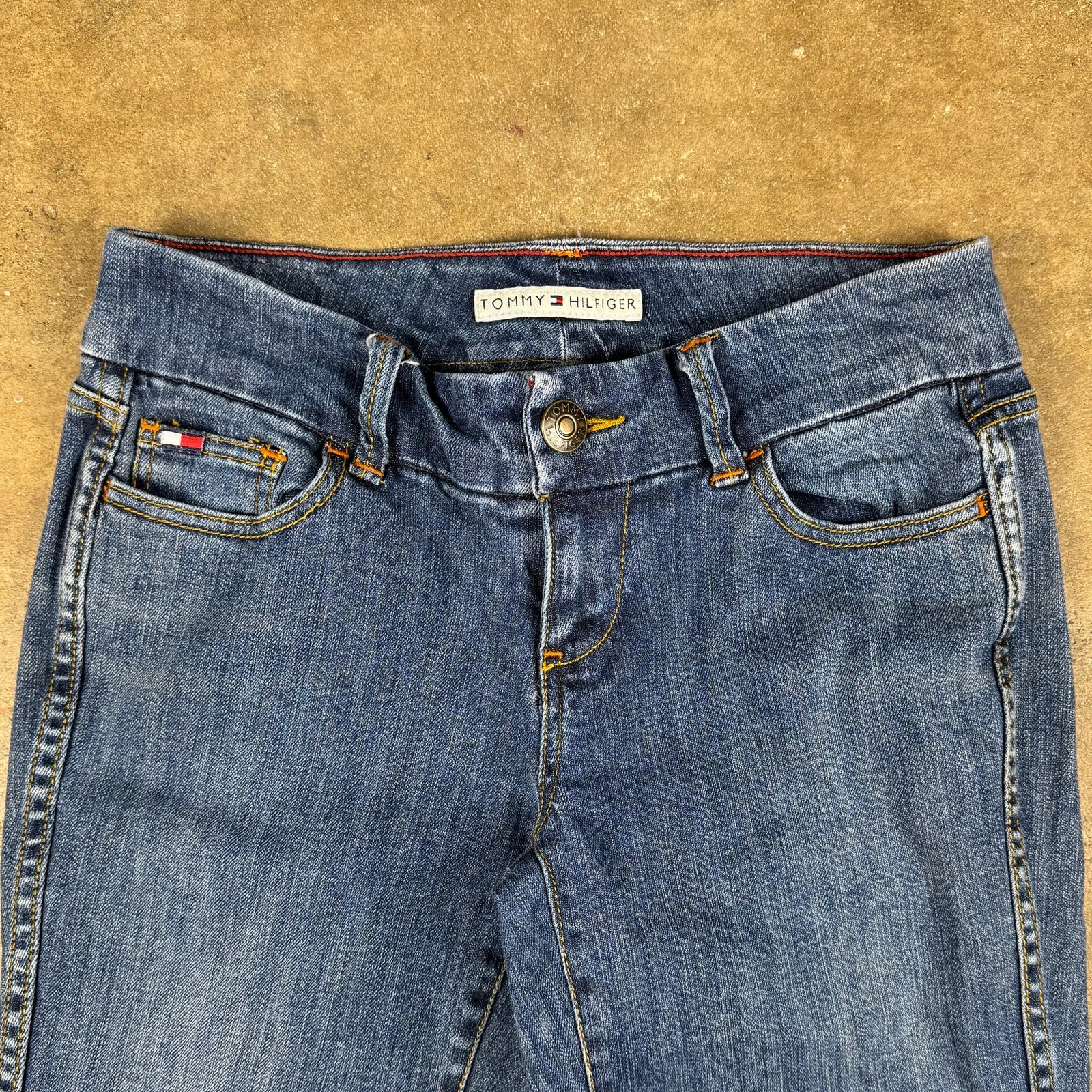 Vintage Y2K Tommy Hilfiger Women’s‎ Jeans Size 4 Blue Bootcut Flare Denim - Image 2
