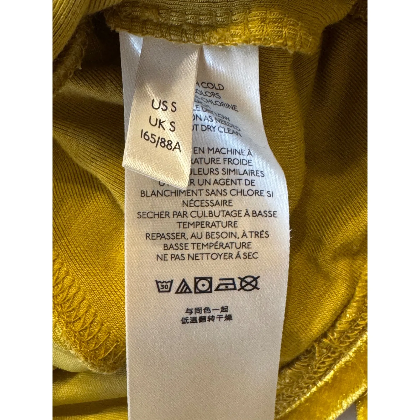 Free People Velvet Puff Sleeve Ruched Sweetheart Neckline Mustard Yellow Size S - Image 5