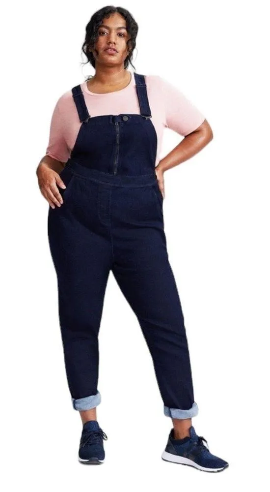 Universal Standard Olivia Denim Overalls In Dark Indigo Size XS / US Large - Image 15