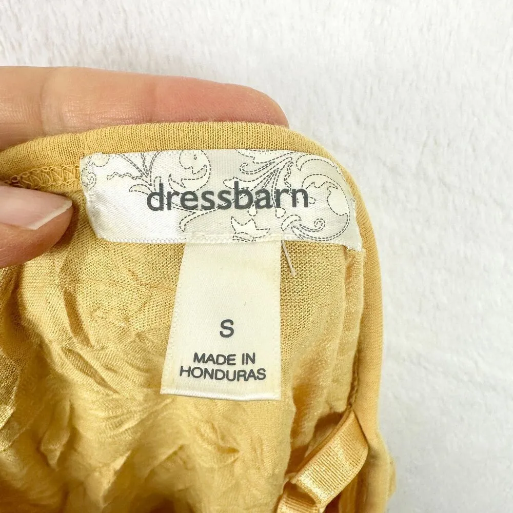 Dressbarn Vintage Y2K Lace Crinkle Tank Top Size Small Crushed Whimsy Fairy Yellow - Image 5