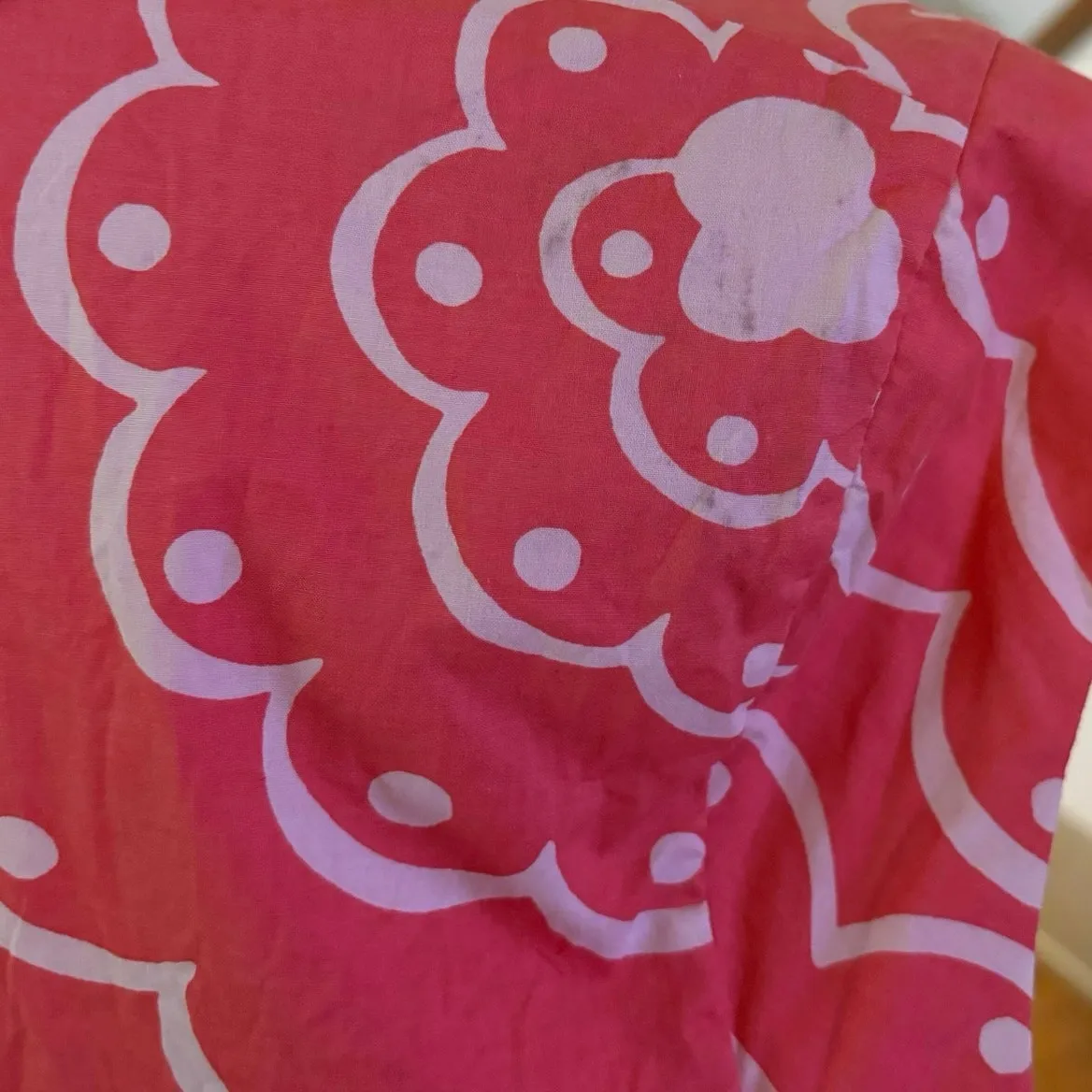 Boden US Size 10 A Line Dress Big Scalloped Flowers Floral Coral Pink FLAW - Image 6