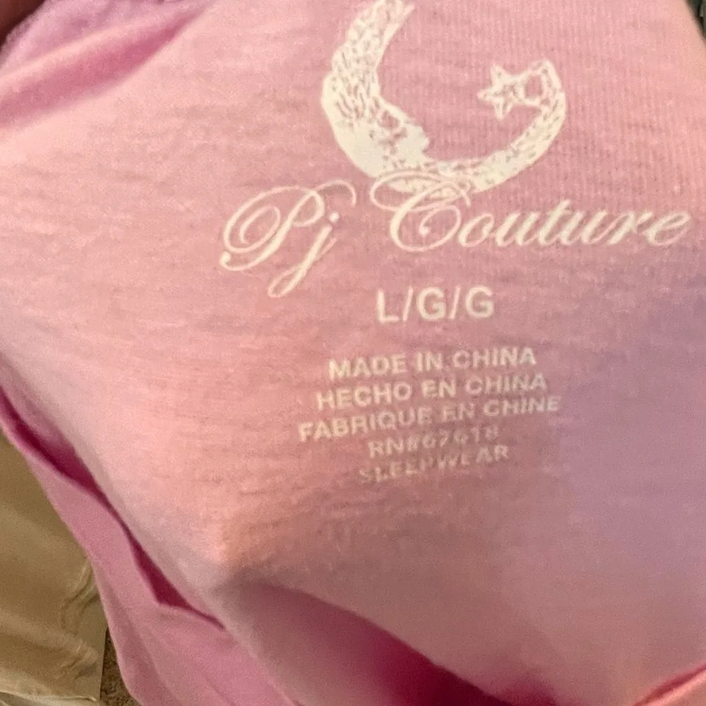 PJ Couture Pajama Top‎ Pink Kitty Size L - Image 3