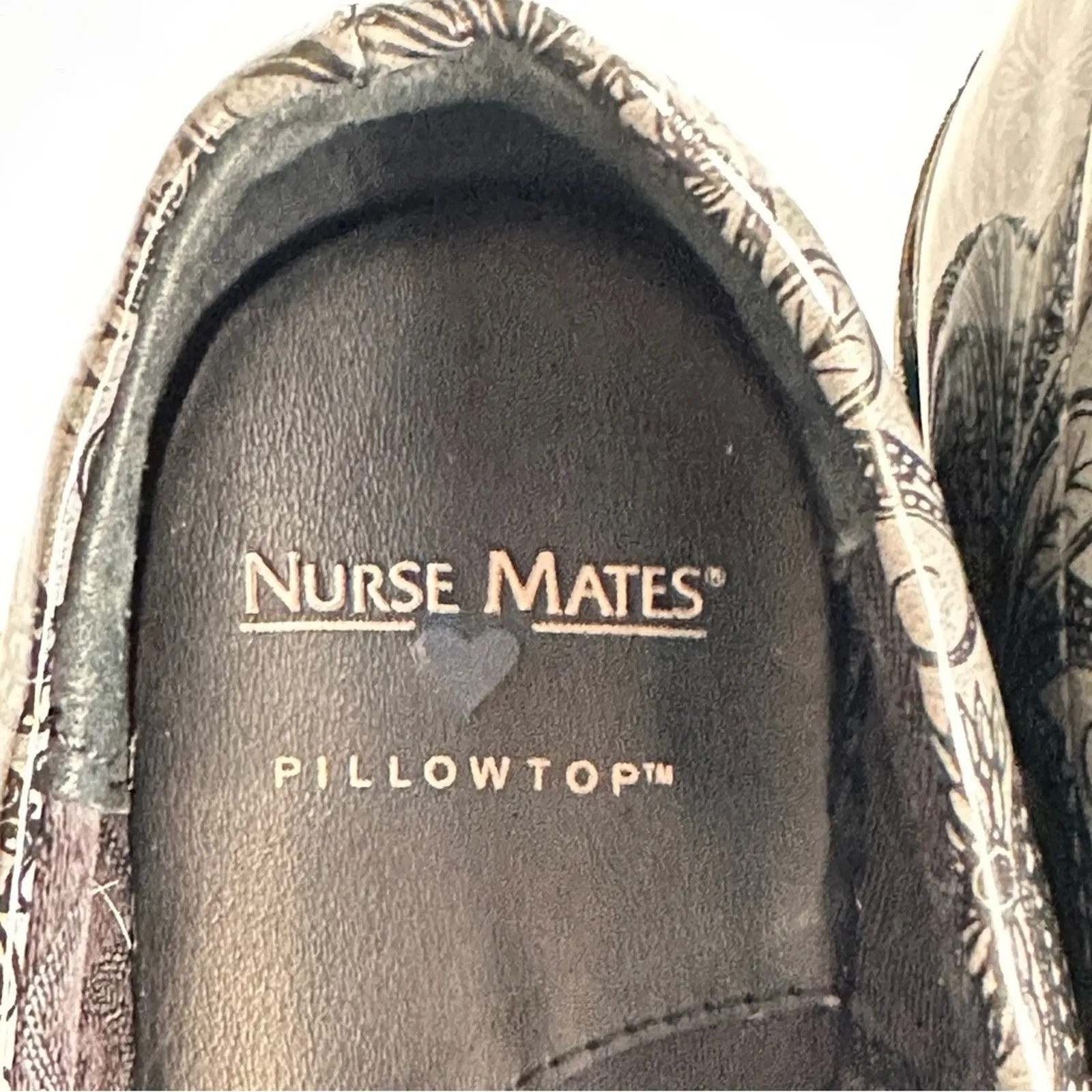 Nurse Mates Gray Paisley Pillow Top Cushion Clogs - Image 6