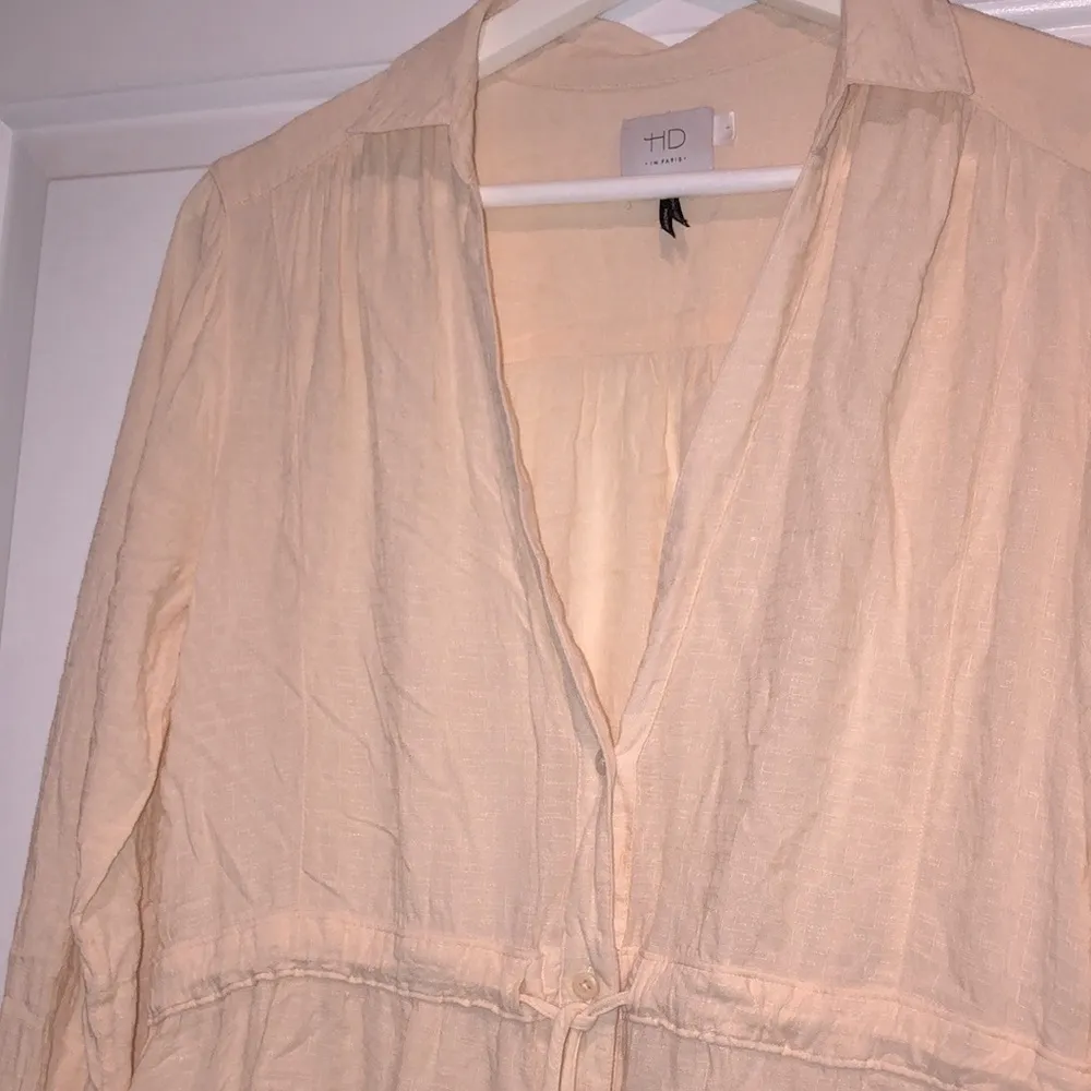 HD IN PARIIS by Anthropologie ivory color shirt dress size small - Image 5