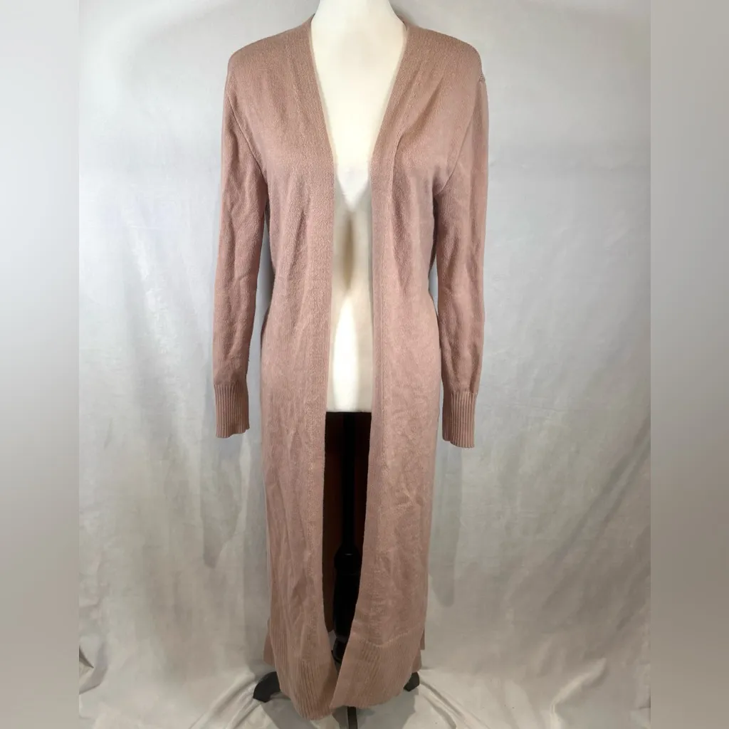 Express light pink mauve longline duster cardigan size small - Image 2