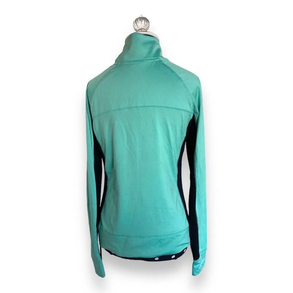 PINK Victoria's Secret Womens Pullover Sz S Ultimate Aqua Mint Black Long Sleeve - Image 5