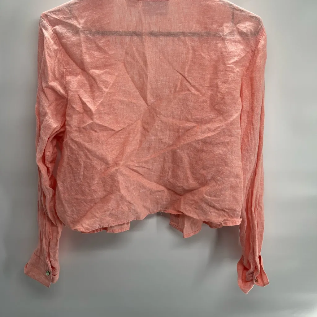 Cynthia Rowley Coral Button-Down Shirt - Image 3