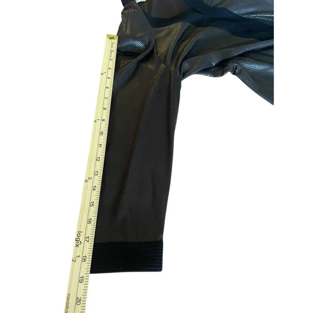 NWT Misook Dark Brown Open Front Snake Print Cardigan S - Image 7