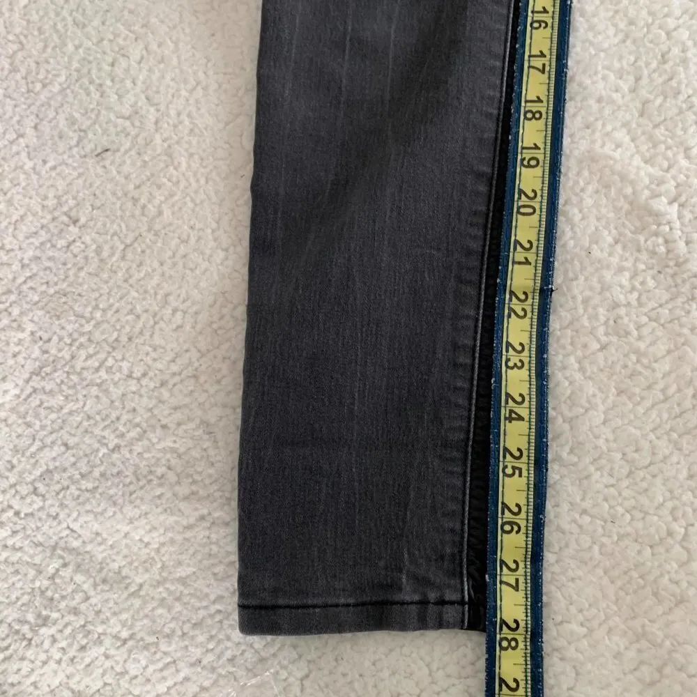 BlankNYC Skinny Leather Denim Black 26 Gray - Image 5