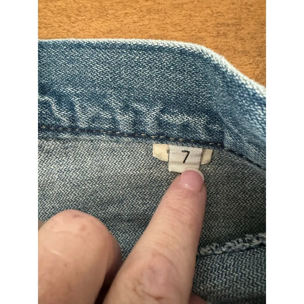 Vintage 70's-80's Levi’s high waisted blue yoke front single stitch jeans size 7 - Image 12