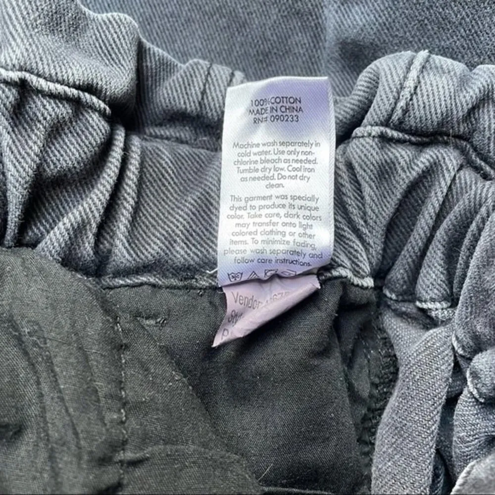 PacSun Jeans Mom Jean Black Wash Paper Bag Waist Baggy Denim Women’s Size 27 - Image 9