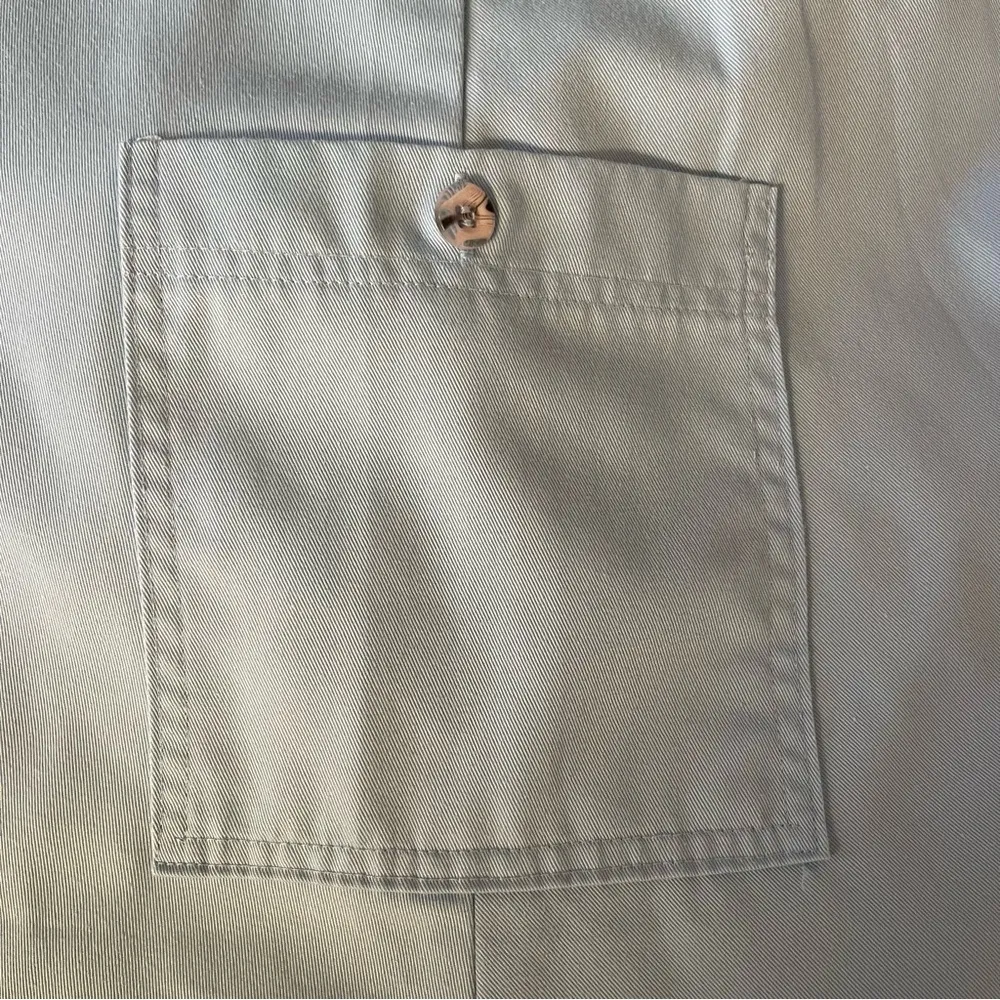 Vintage 80s Blue Button Down Teacher Librarian Circle Skirt Pockets 30" 10 - Image 3