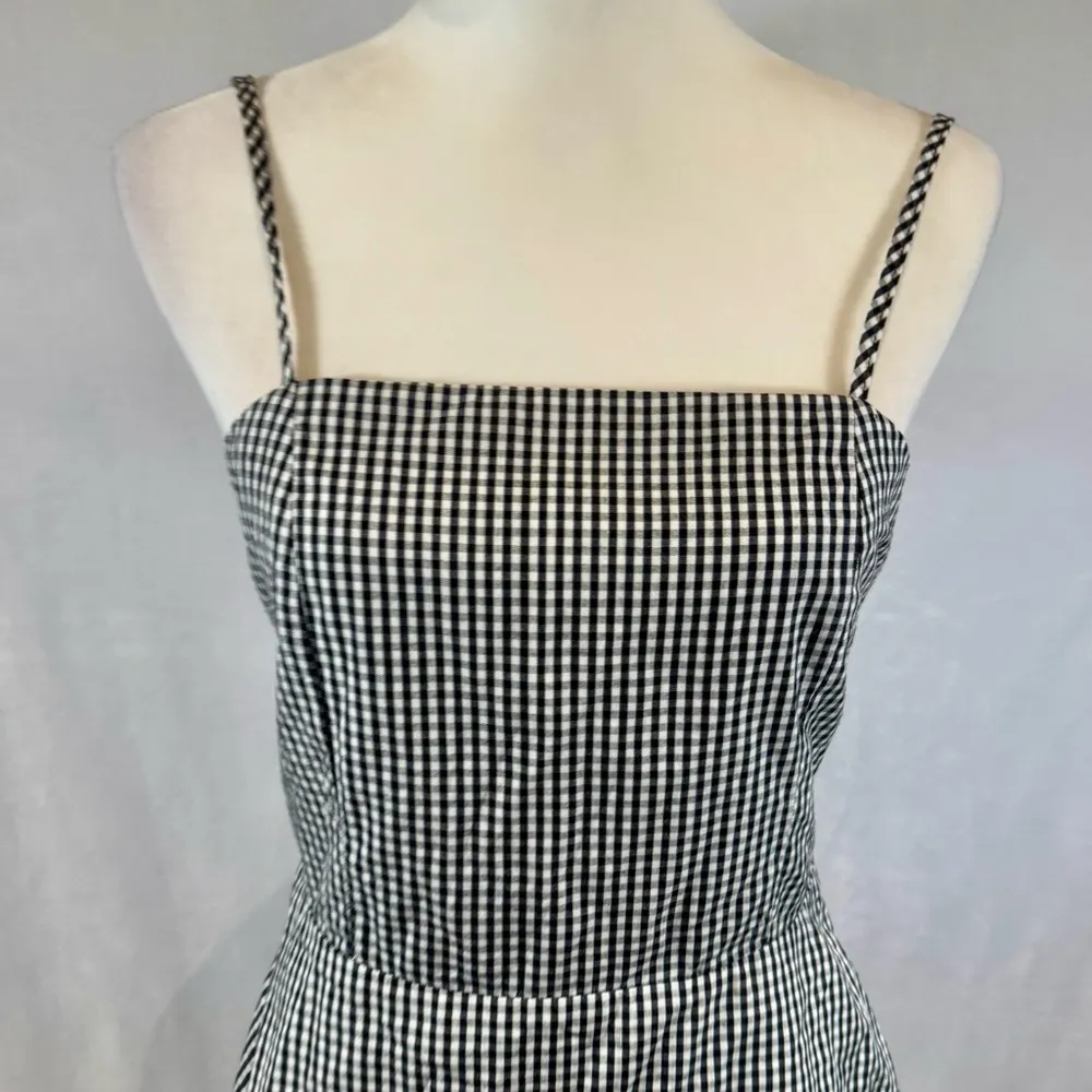 Gingham square neck backless sundress size large - Image 3