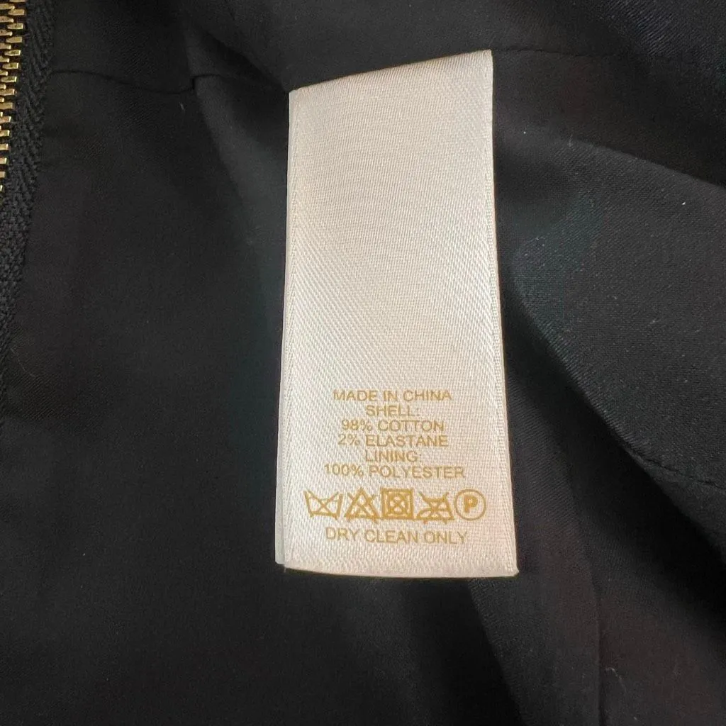 Kate Spade New York Black Cream Colorblock Lined Sleeveless Peplum Blouse Size 6 - Image 8