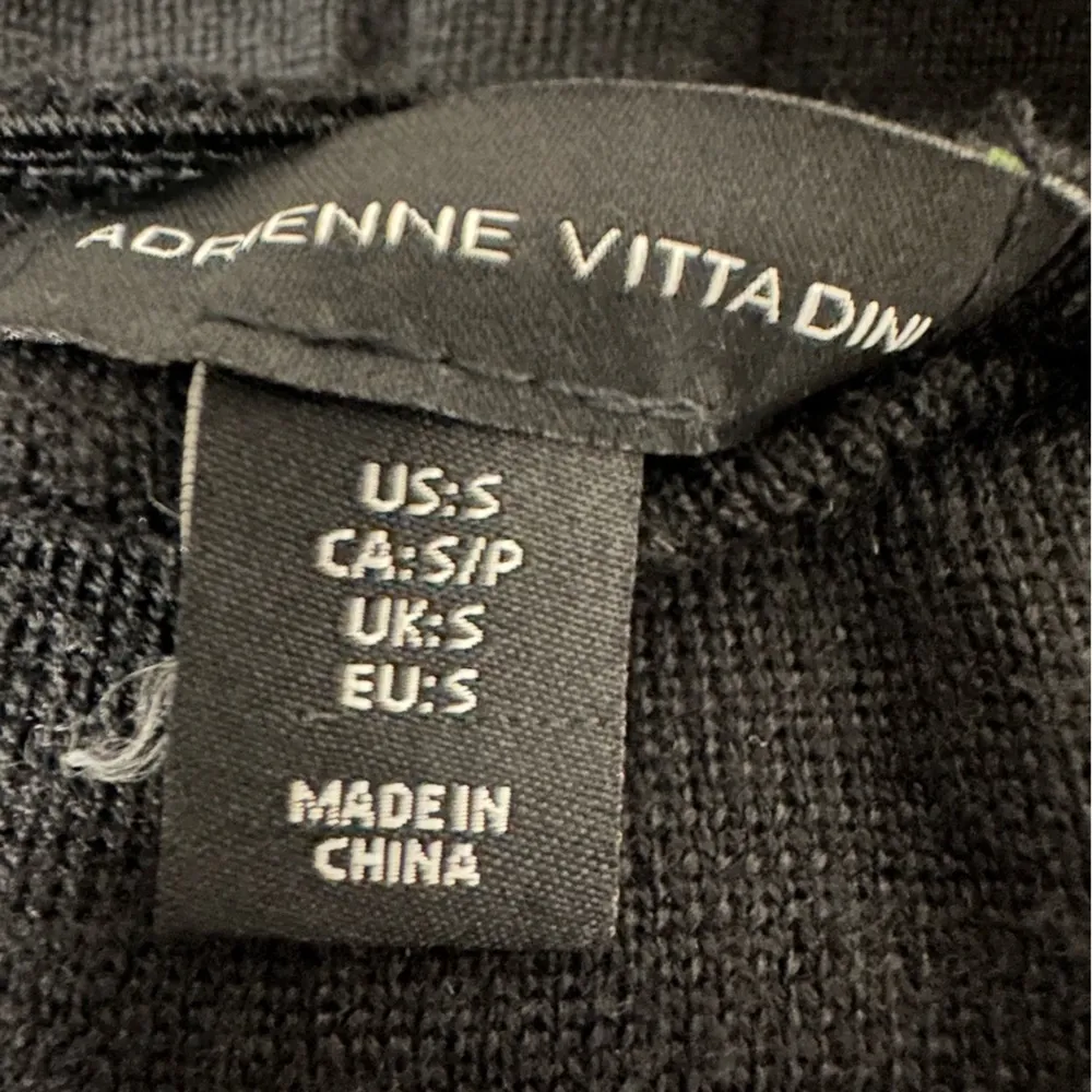 Adrienne Vittadini Black Pleated Wool Blend Knit Skirt with Gold Pin Womens S - Image 11