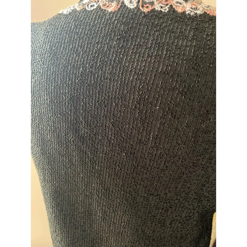 Vintage Embroidered Terry Cloth Dress Boho Hippie Beachwear // Size S - Image 4