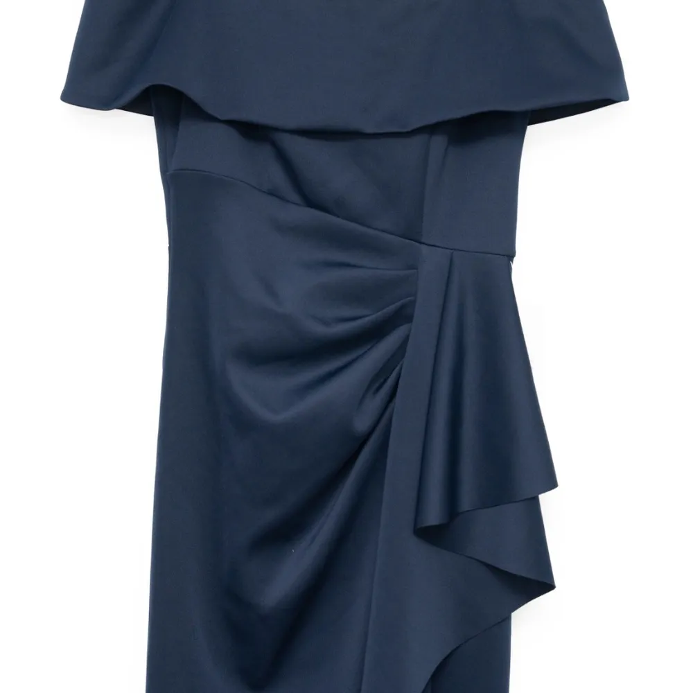 Xscape Jenny Long Scuba Off The Shoulder Rouched Dress - Image 10