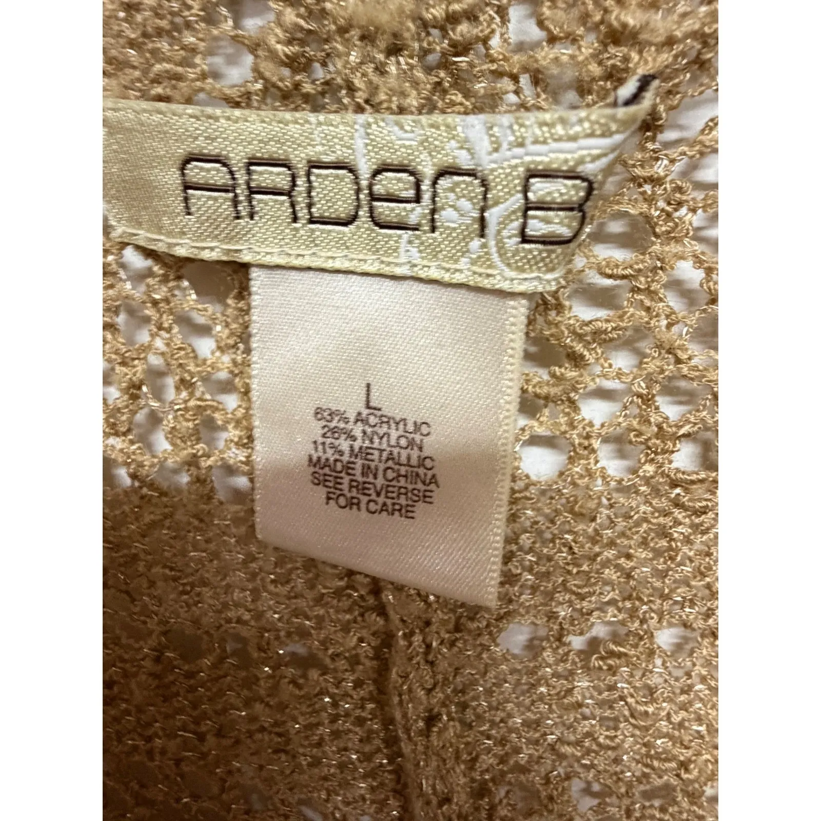 Y2K Vintage Brown Knit Poncho Style Sleeve Deep VNeck Coverup Large Boho Fairy - Image 6