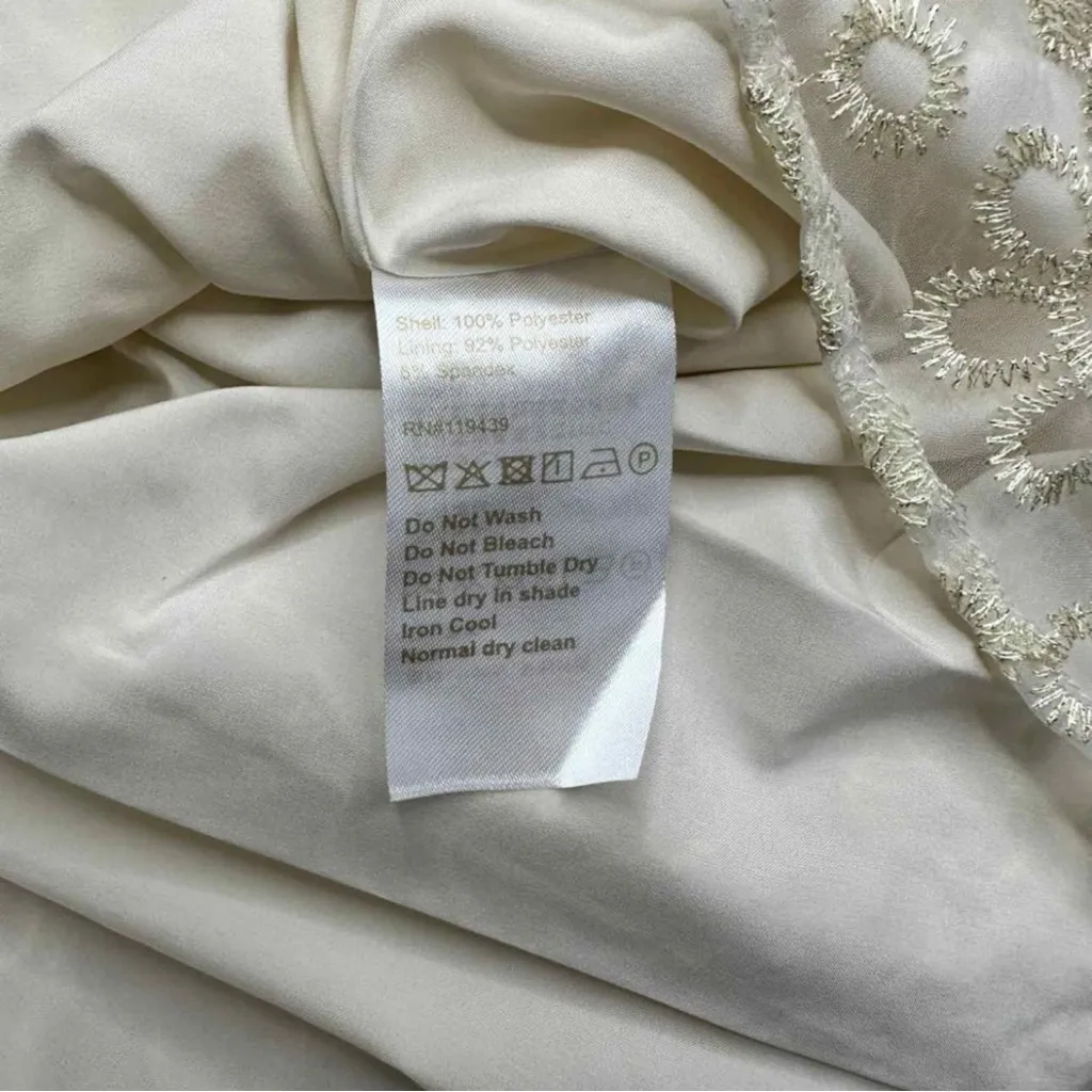 Flora Bea NYC NWT Beige Rosalie Lace Dress Size M Gold Size M - Image 8