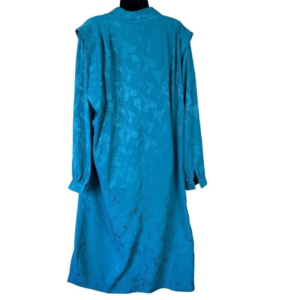 Vintage Schrader Sport Oversized Teal Green Mumu Women’s Size 20W - Image 9